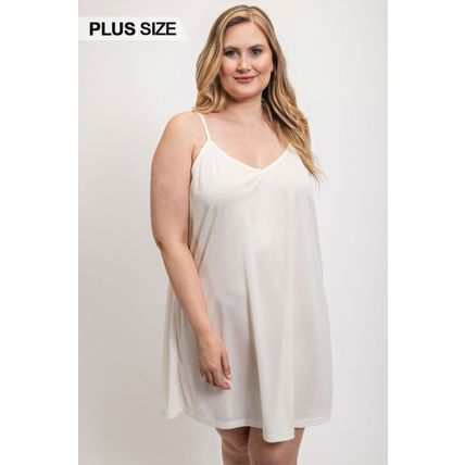 V-neck slip dress with adjustable straps