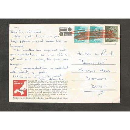 Postcard Cornwall John Hinde 2DC183 Customs House Quay Falmouth