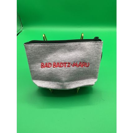 A Rare Sanrio 2016 Badtz Maru Gray Zip Makeup Cosmetic Adorable Bag