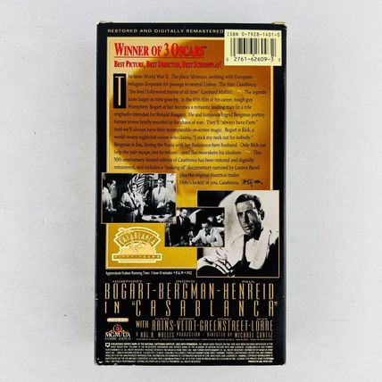 Casablanca VHS 1993 50th Anniversary Celebration Video Tape