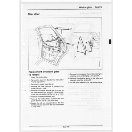Saab 900 Body Repairs Workshop Manual 1993 199321149 PDF