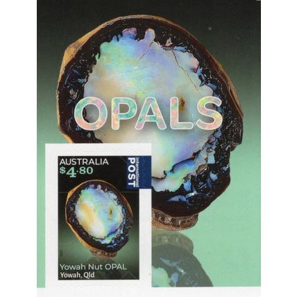 AUSTRALIA: 2025, OPALS. YOWAH NUT OPAL INTERNATIONAL POST, MNH, S/A BOOKLET PAGE