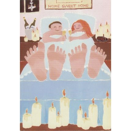 BOOMERANG POSTCARD : STAYING IN FOR THE MILLENNIUM :