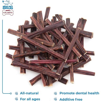 Best Pet Supplies Gigabite 6 Inch Beef Gullet Jerky Sticks (40 Pack) - All Natur