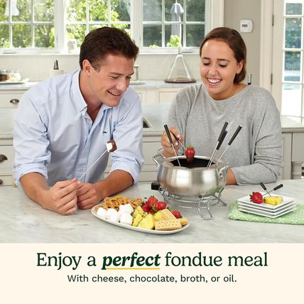 Cuisinart Fondue Pot, 3 Quart, for Chocolate, Cheese, Broth, Oil, Stainless Stee