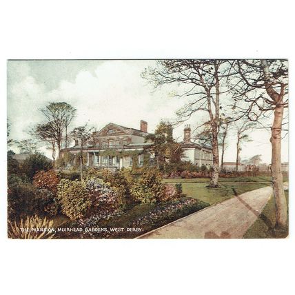 Lancashire postcard Mansion Muirhead Gardens West Derby