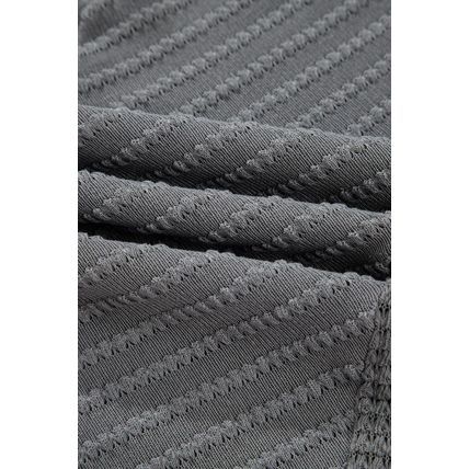 Sleet V Neck Chevron Texture Patchwork Long Sleeve Knit Top