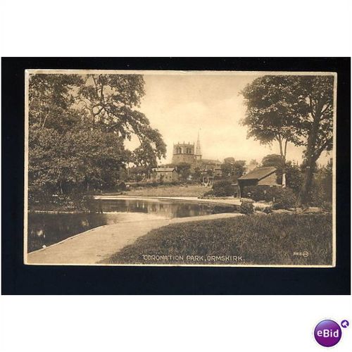 Lancashire ORMSKIRK Coronation Park Postcard by Valentine (91416)
