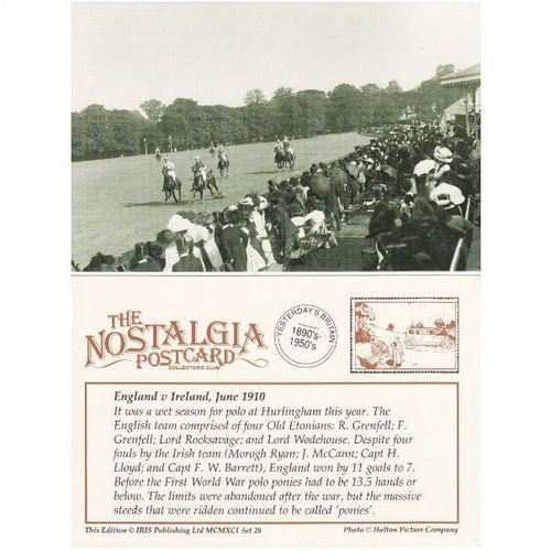 Postcard Polo England vs Ireland Hurlingham 1910 - Nostalgia