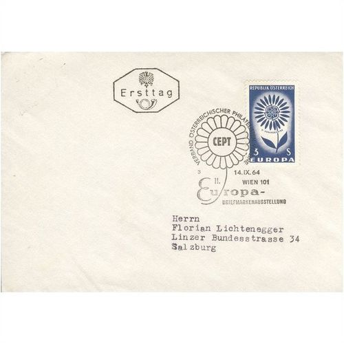 Austria FDI 1964 - SG 1436 - Europa CEPT - Flower
