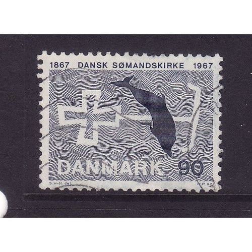 DENMARK 1967 SG 490 90 ORE BLUE SEAMANS CHURCH FINE USED