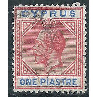 Cyprus 1912 SG77 1pi Rose-Red & Blue Fine Used....