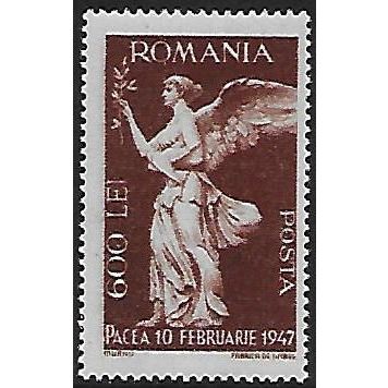 Mi 1025: 600 L. red-brown Peace: Winged Figure of Peace.
