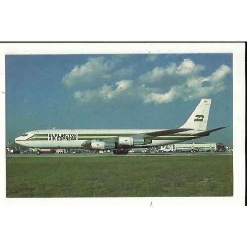 Aviation BURLINGTON AIR EXPRESS BOEING 707-321CPostcard by AeroGem (0705)