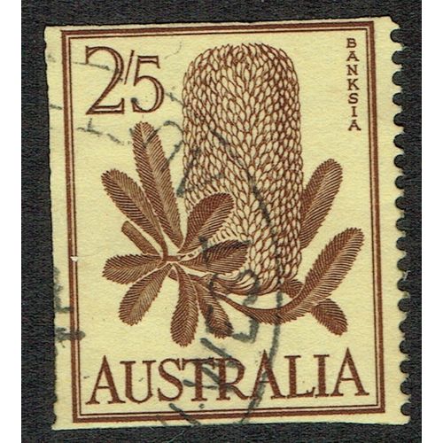 Australia 1959 Definitive Issue 2/5d Brown on Yellow SG325 AvU