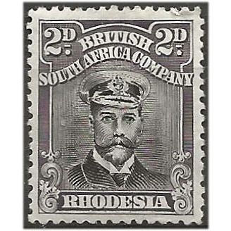 Rhodesia 1919 SG209 2d Black & Grey Mounted Mint . ..