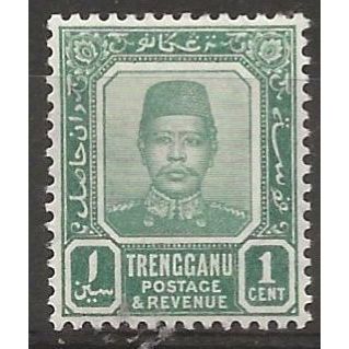 Trengganu 1910 SG1 1c Blue-Green Unmounted Mint