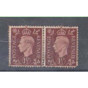 GB 1937 George VI 1.5 d brown horizontal pair SG 464