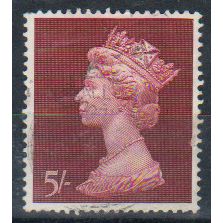 GB 1969 5 shillings red used SG788