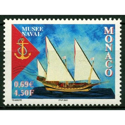 Monaco 2001 Sailing Ship Model, Naval Museum, Fontvieille UNM / MNH