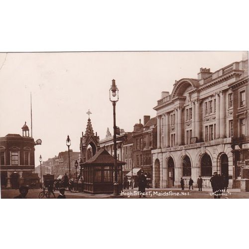 High Street Maidstone Kent Inc London County & Westminster Bank & Policeman Post