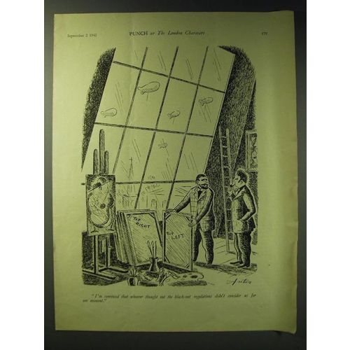 1942 Cartoon by Anton (Antonia Yeoman) - Black-out regulations
