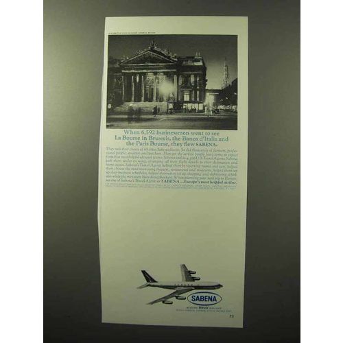 1964 Sabena Airlines Ad - La Bourse in Brussels