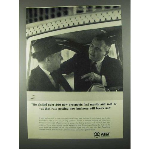 1967 AT&T Long Distance Ad - Visited Over 200 Prospects