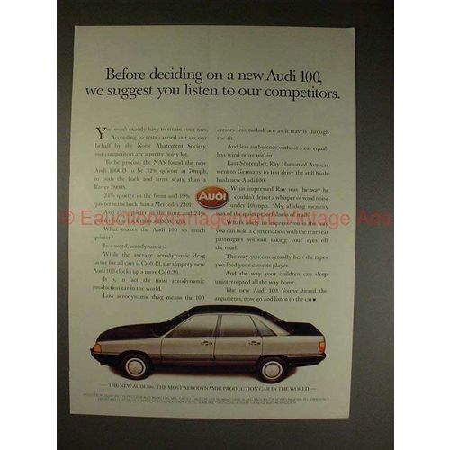 1983 Audi 100 Car Ad, Suggest You Listen to Competitor!