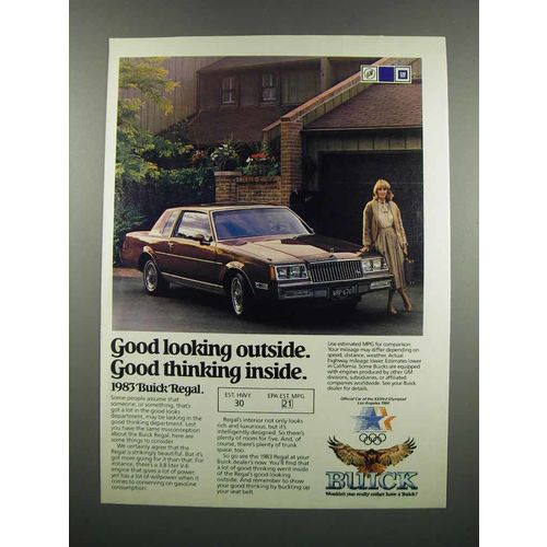 1983 Buick Regal Ad - Good Looking Outside