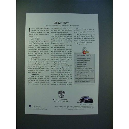 1998 Cadillac Catera Car Ad - Serve Hot!