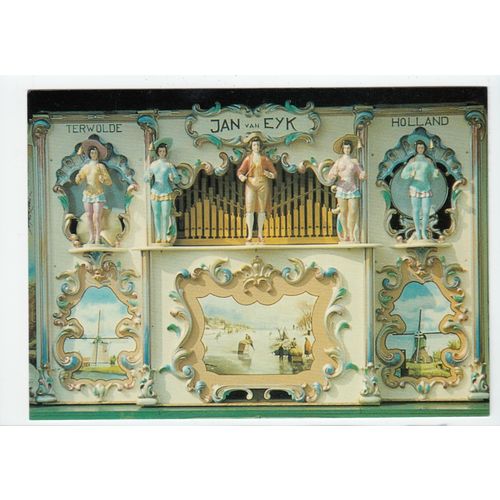 51 Key Jan Van Eyk Dutch Street Musical Organ Postcard O6