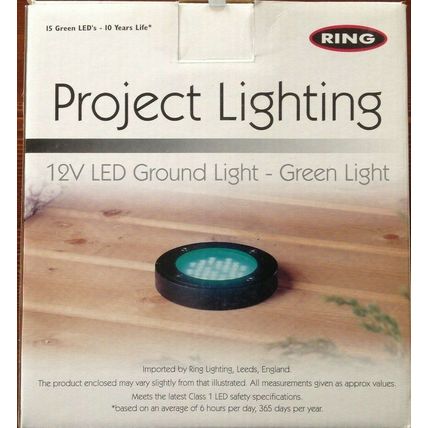 4 Ring Lutea Ground 12v 15 Led Lights Colour Green Garden Patio Deck lighting
