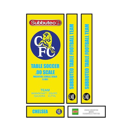 Tabletop Football Subbuteo Box Label Chelsea (ENG) 1997 away
