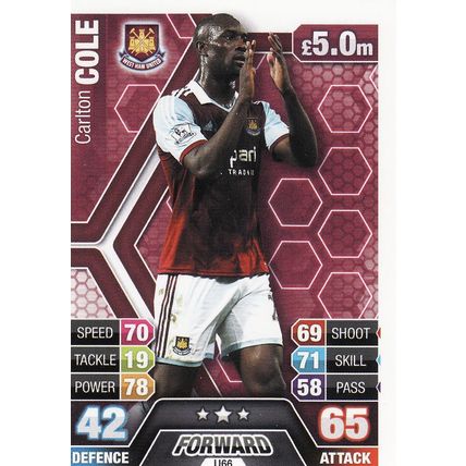 Match Attax 2013/2014 Extra U66 Carlton Cole West Ham United