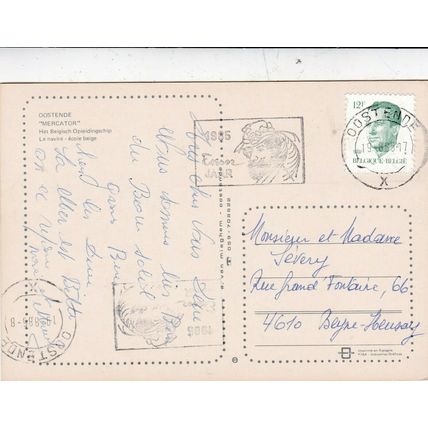 Ostende Mercator Belgium Postcard posted 1985 VGC