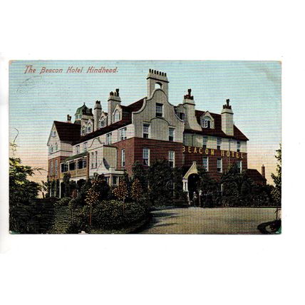 NICE PRINTED POSTCARD OF THE BEACON HOTEL HINDHEAD SURREY POSTED 1906 (3572)