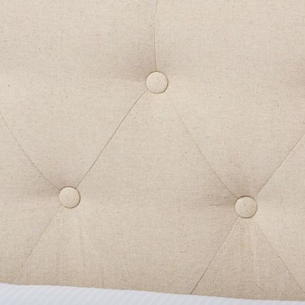 Chesterfield Twin Trundle Beige or Gray Fabric Daybed Silver Nail Head Trim