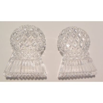 Vintage Thistle Shaped Pair Of Glass Trinket Pin Dishes in Original Boxed