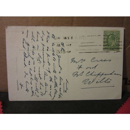KING & QUEEN IN STATE COACH ON LONDON BRIDGE used antique postcard 1911 pm /