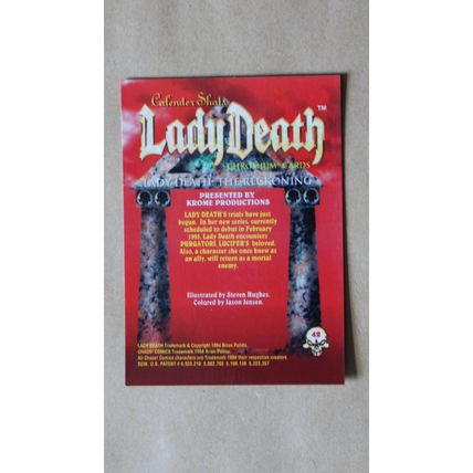 Lady Death All-Chromium Base trading Card # 42 (C) 1994 Chaos Krome comics