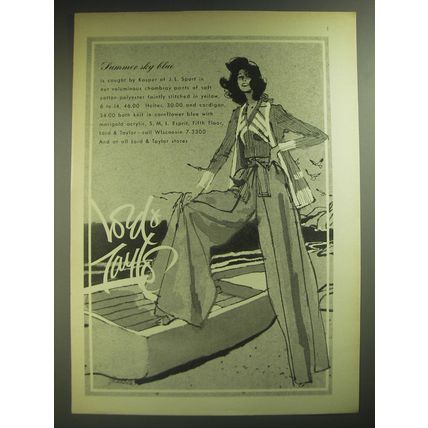 1974 Lord & Taylor Ad - Kasper of J.L. Sport Pants, Halter and Cardigan