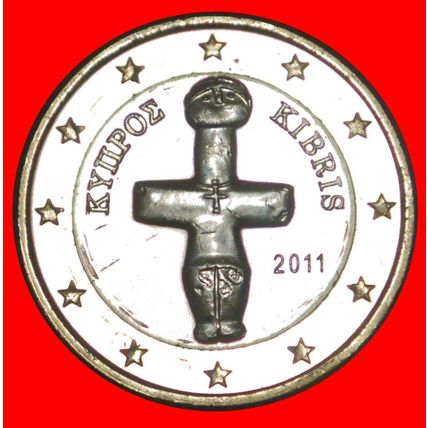 2 sold GREECE (2008-2024):CYPRUS★1 EURO 2011 UNC! UNCOMMON★LOW START★NO RESERVE!