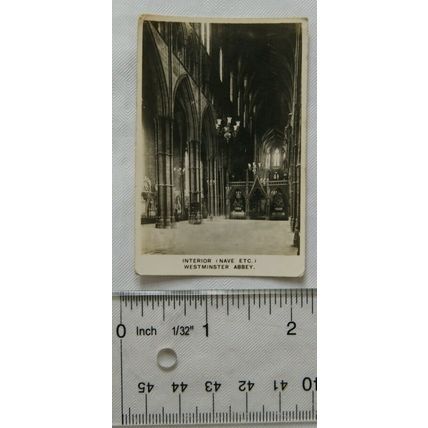 1937 Tournament Cigarette Coronation Souvenir 28 Interior Westminster Abbey