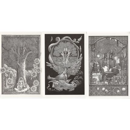 Brian Partridge Artist 3x Postcard s