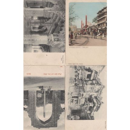Delhi Mayo Gate 4x Antique Indian Postcard s