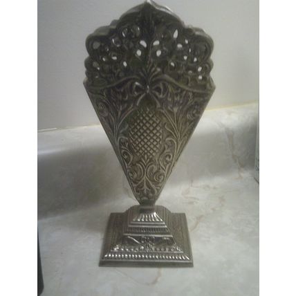 Vase Silver Plated pierced design vintage