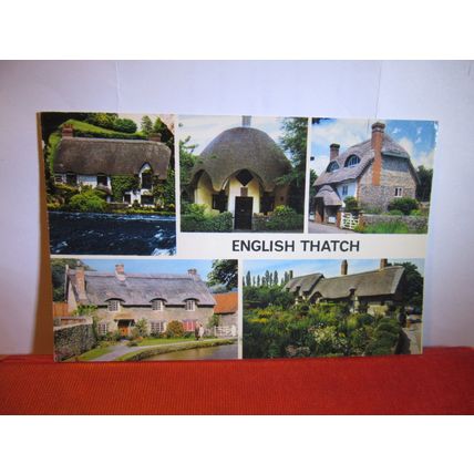 ENGLISH THATCH. multiview unused postcard BY Colourmaster =