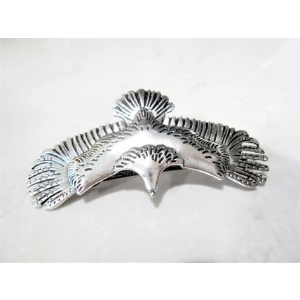 Silver or bronze metal eagle bird hair clip barrette