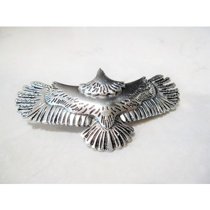Silver or bronze metal eagle bird hair clip barrette
